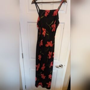 Expressions Red/Green/Pink Floral Dress. Perfect Date Night Dress! Vintage!